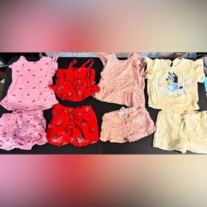 Watermelon Print Red Kids Pajama Set